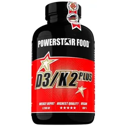 Powerstar Food - Vitamin D3/K2 Plus - 120 Kapseln