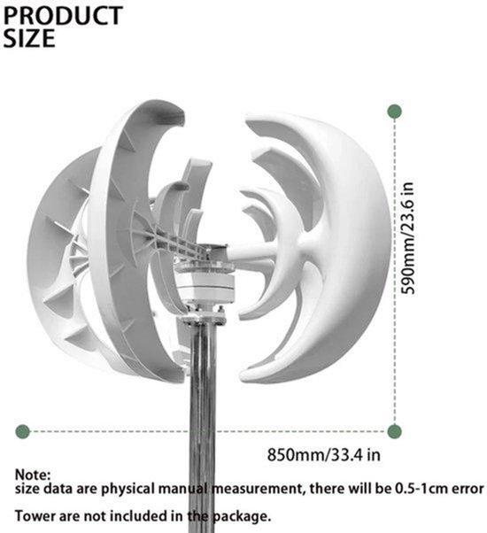 3000W Aluminium Windgenerator mit Stil Geluid und Weerbestendiger Konstruktion