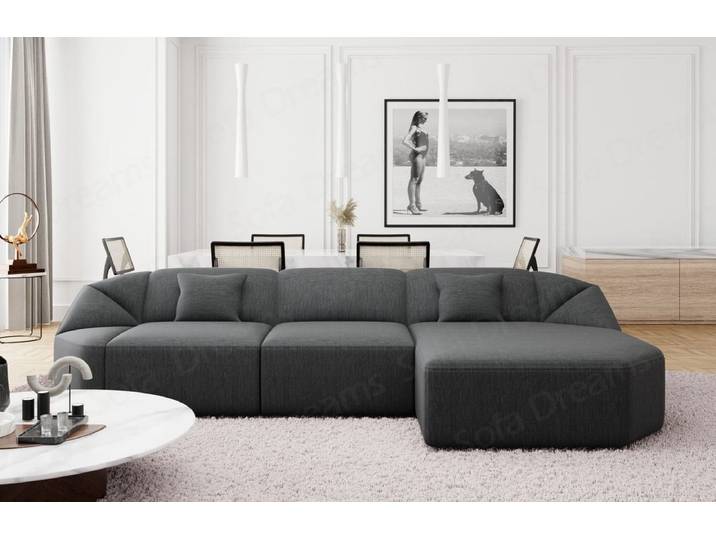 Stoff Ecksofa Cabrera L-Form Kurz