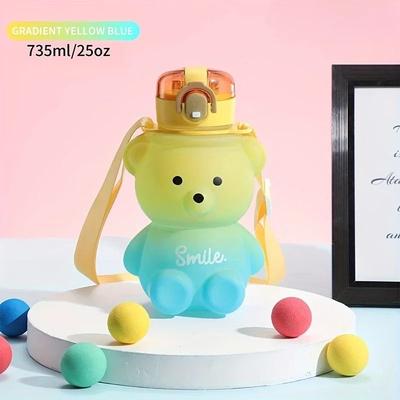 Uplifted Goods Bear Gradient Cute Water Cup yellow