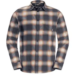 Jack Wolfskin Herren Wanderweg Flanellhemd - XL - dark navy