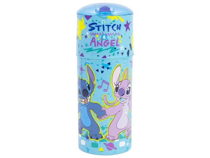 STOR Stitch Kinderen Waterfles 350ml Herbruikbare Plastic Drinkfles met Lekvrije Dop BPA Vrij School Sport Kinderen