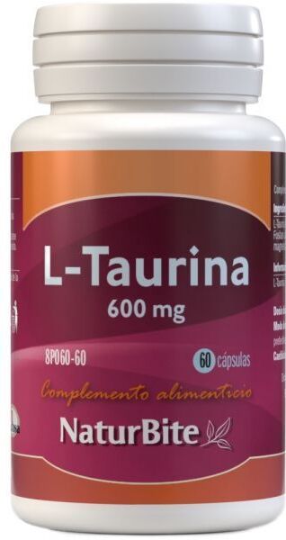 Naturbite L-Taurina 600 Mg 60 Cápsulas