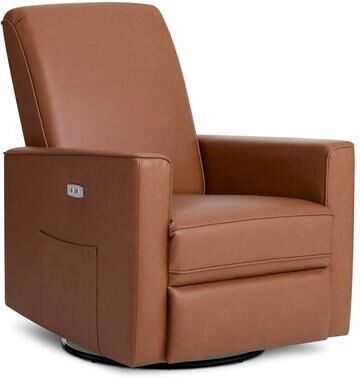 Evolur Harlow Deluxe Upholstered Plush Seating Glide Rocker
