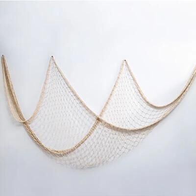 Inspire Select Mediterranean Nautical Fishing Net Wall Decor Coastal Shell Hanging & DIY Photo Display a White