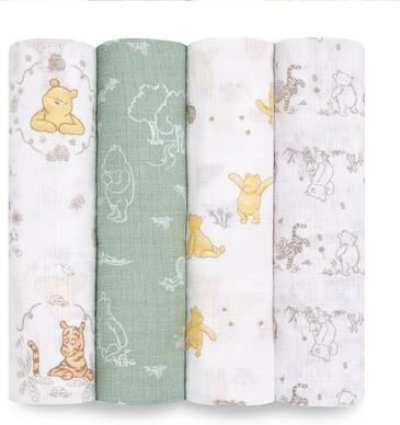 aden + anais aden+anais essentials Disney Baby 4-Pack 100% Cotton Muslin Swaddle Blankets