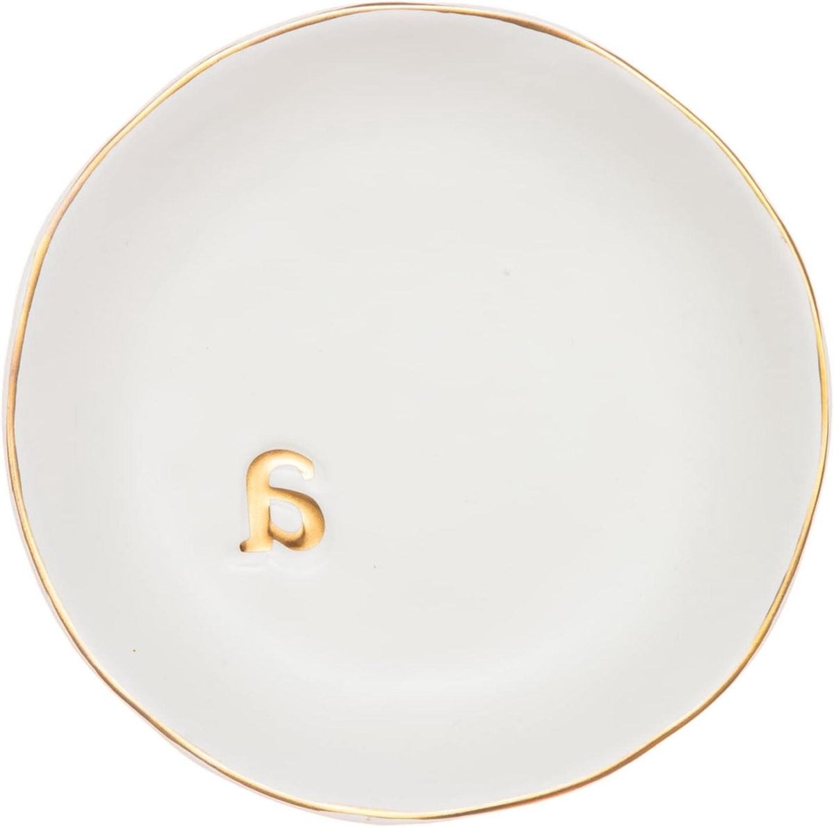 Wit Keramische Sieradenschaal voor Decoratie en Organisatie - Diameter: 12 cm