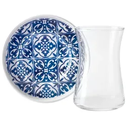 Karaca Blau 12-teiliges Teeset 170 ml