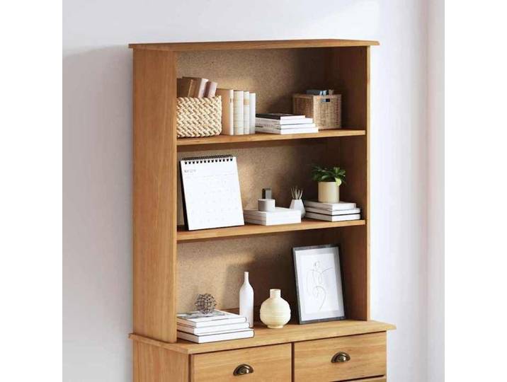 Buffet rectangulaire - 1 PC - Hutch ASKIM - 91x30x104 cm - Bois de pin massif A10712