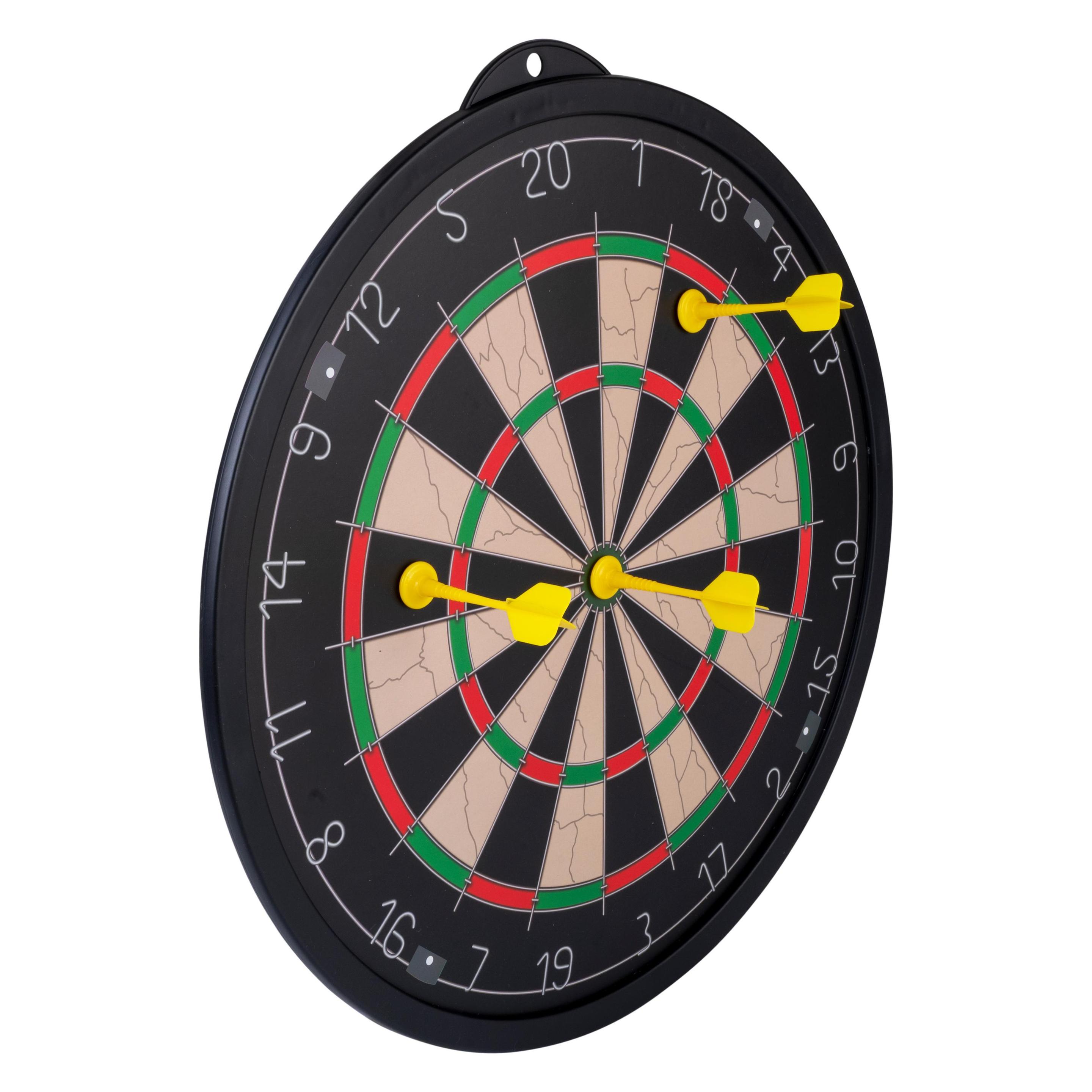 Longfield Darts Doppelseitiges magnetisch Dartscheibe inklusive 6 Dartpfeile (065003)