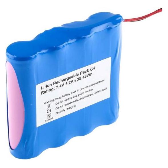 RS PRO 18650 7.4V 5200 mAh 2S2P C4 type (18650, 5200 mAh) (1449412)