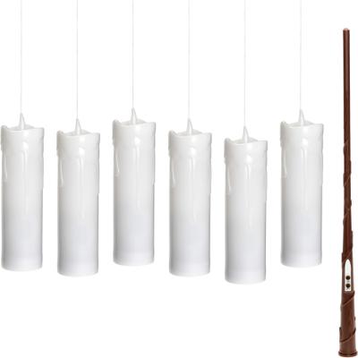 IC WINTERWORLD LED Dekolicht "Schwebende Kerzen mit Zauberstab als Fernbedienung", beige (cremeweiß), Ø 5cm H: 19cm, 7 Stk., Leuchten, LED-Kerze, Weihnachtsdeko mit Batteriebetrieb