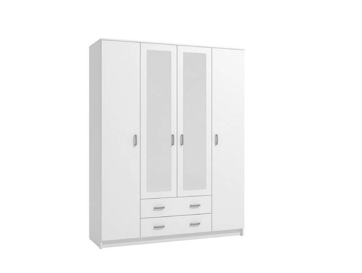 Drehtürenschrank HANA weiss 4 Türen 2 Schubladen