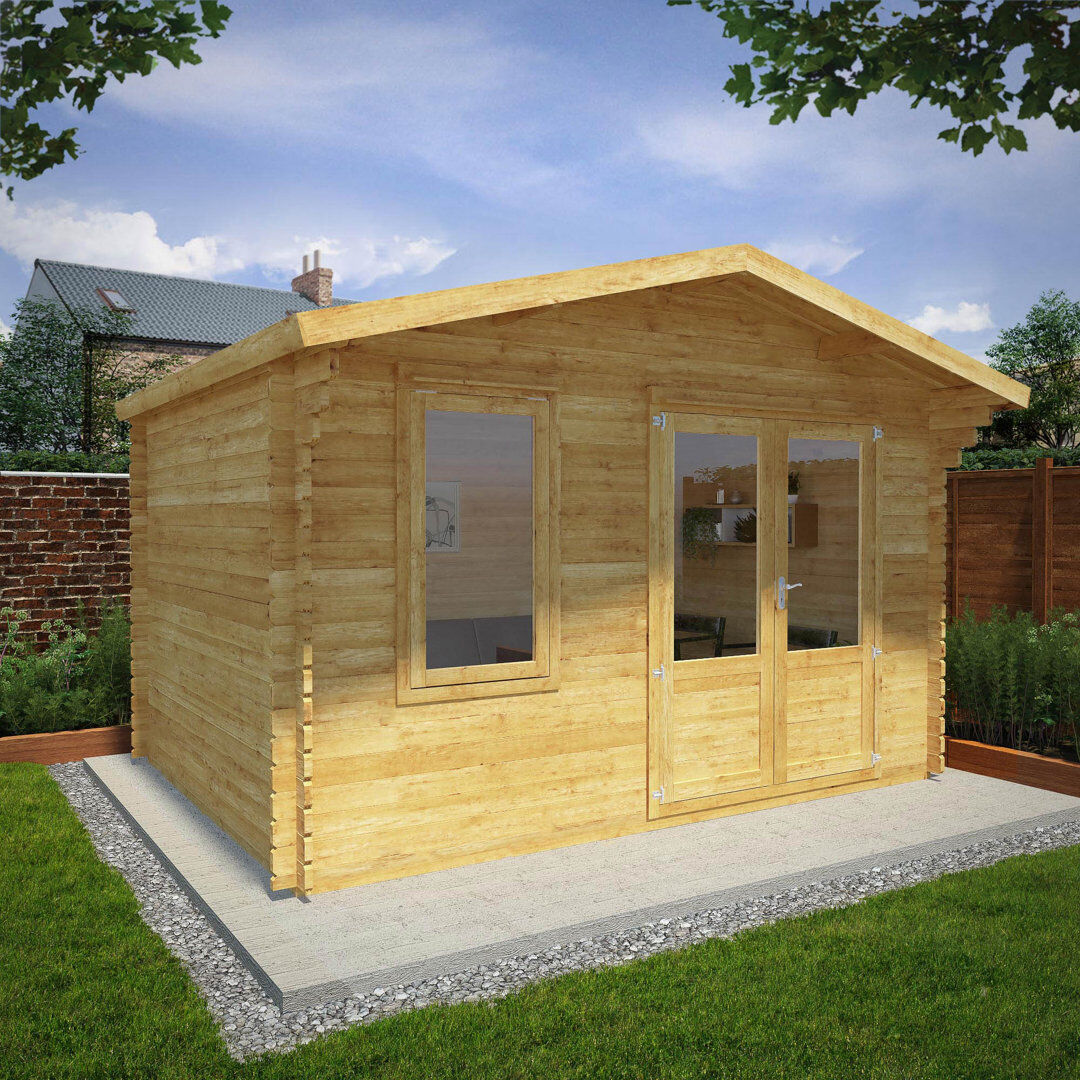 Mercia Garden Products Mercia 13ft x 10ft Retreat Log Cabin 44mm