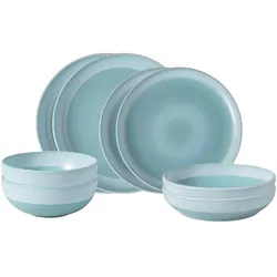 Like. by Villeroy & Boch, Geschirrset, Perlemor Aqua Einsteiger-Set (8 Stk.)