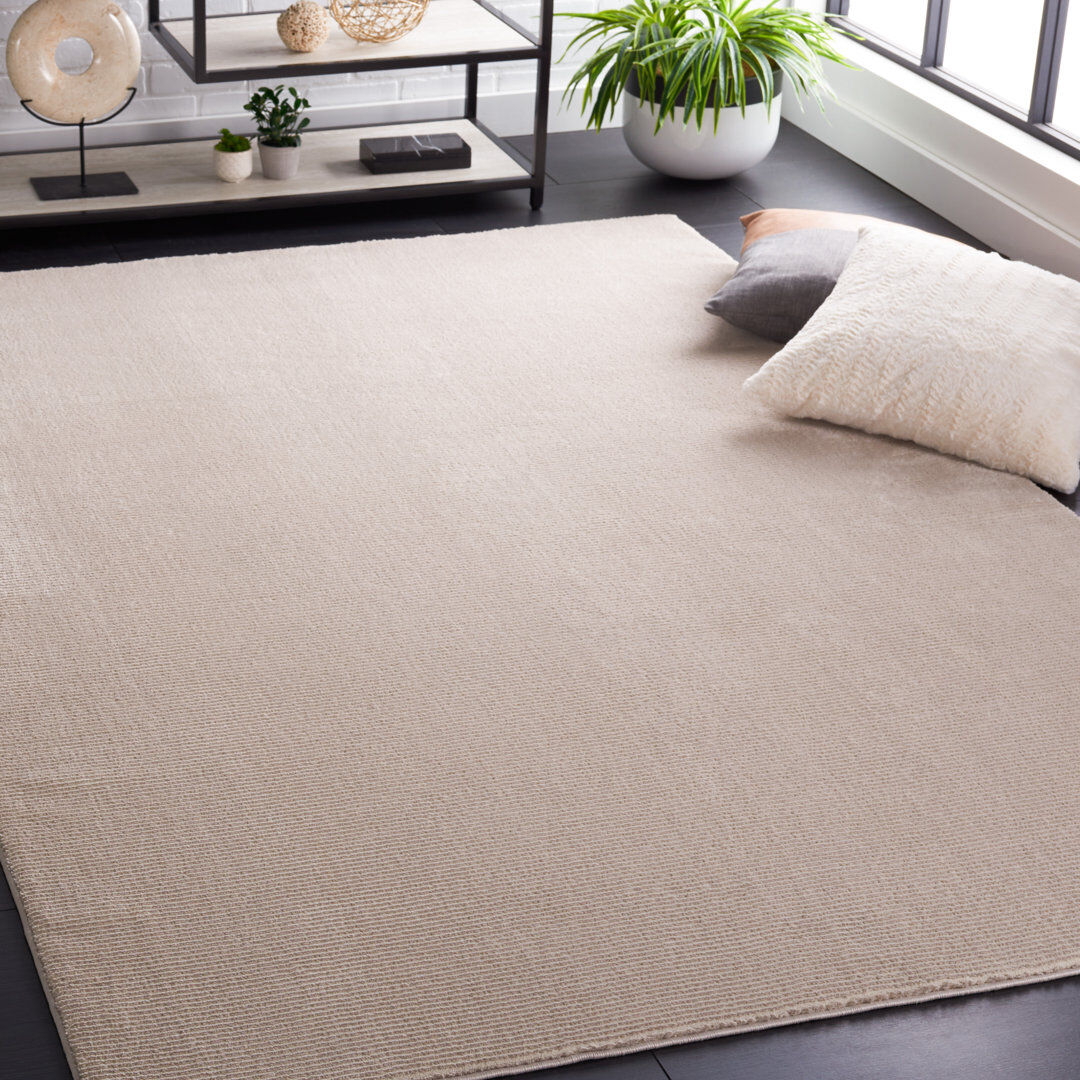 17 Stories Revive Solid Color Area Rug In Green Beige Rectangle 160 x 231 cm