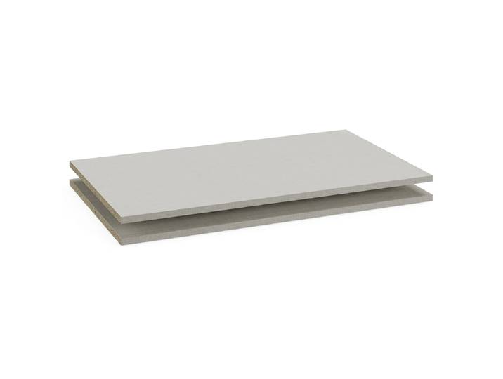 Einlegeboden - 48er Tiefe 88cm Beige 2er Set Spanplatte, lackiert