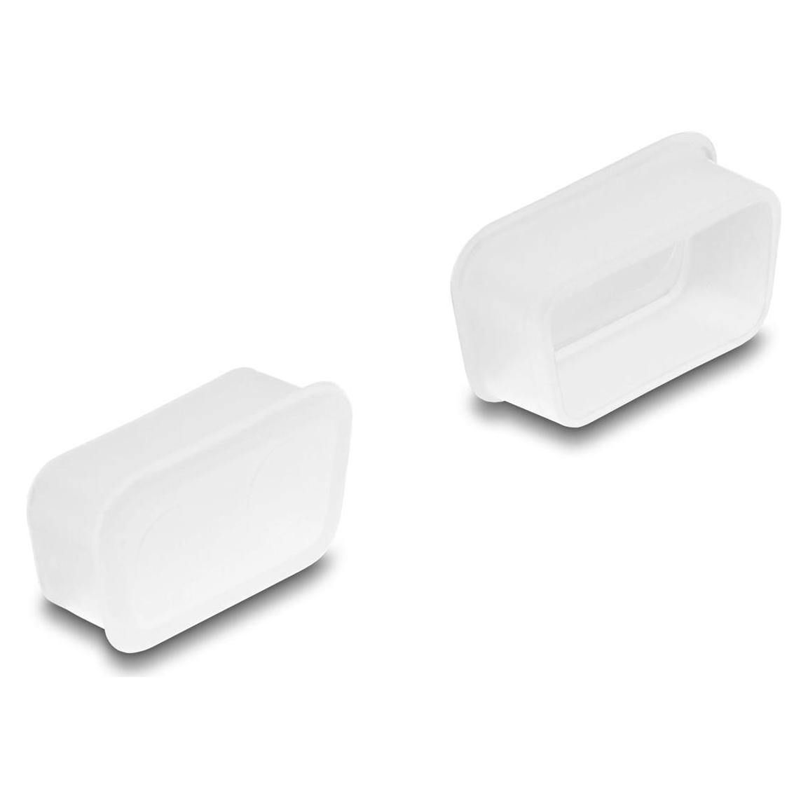 Delock Staubschutz für D-Sub 9 / D-Sub 15 VGA Buchse 2 Stück transparent (67121)