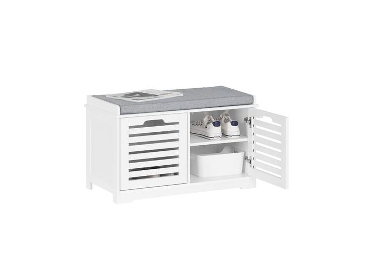 SoBuy FSR23-II banc à chaussures avec siège armoire banc banc avec rangement coffre à chaussures commode étagère à chaussures avec banc