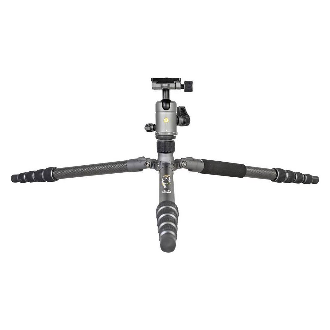 Vanguard Dreibeinstativ Carbon Reisestativ mit sehr kleinem Packmass (Carbon) (VEO3GO265HCB)