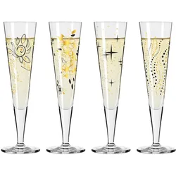 Ritzenhoff Champagnerglas 4er-Set GOLDNACHT - B/H/T ca. 7.20x24.00x7.20