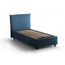 Acuila - Einzelbett, Blau, Abnehmbarer Bezug Made in Italy