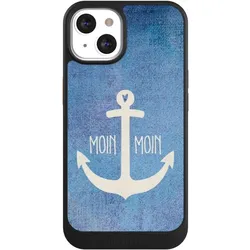 Nivocase Hülle für Apple iPhone 13 Handyhülle NIVOcore Case Schwarz Anker Blau maritim (Apple iPhone 13), Smartphone Hülle, Blau, Schwarz