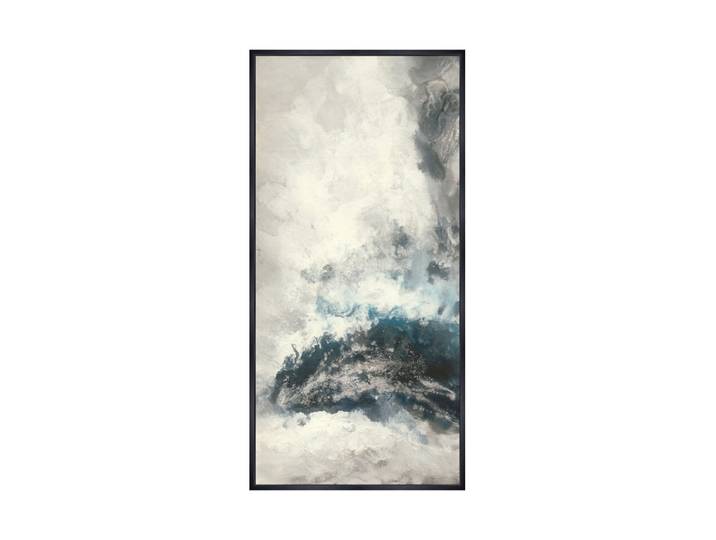 Handgemaltes, eingerahmtes Bild „Abstrakte Gewitterwolken“ 70 x 140 cm Multicolor Crea Collection
