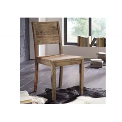 Stuhl Sheesham 45x45x90  grau geölt NATURE GREY #705 - 2er Set
