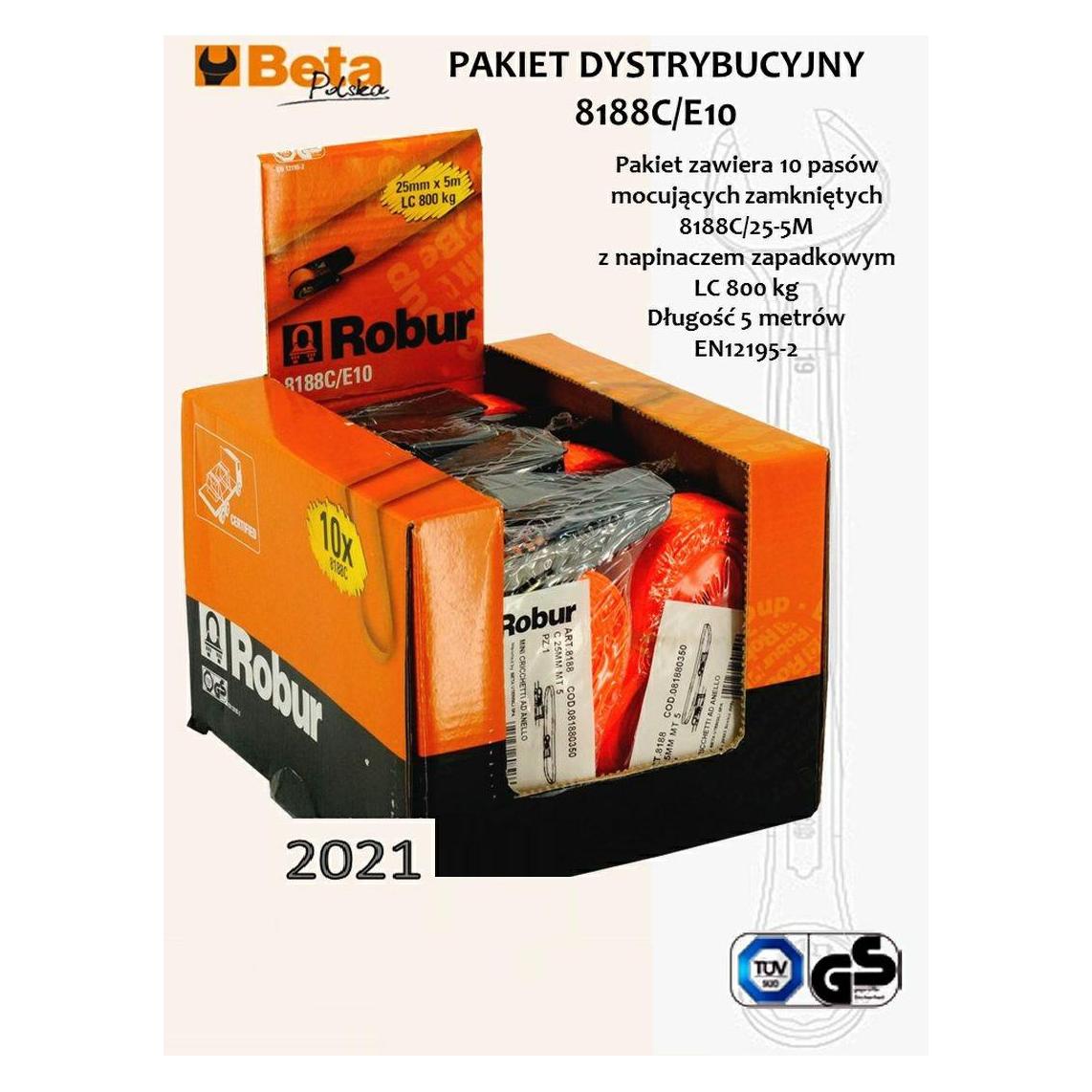 BETA PAS MOCUJĄCY 750kg/5,0m/25mm EKSPOZYTOR /10szt (33435153)