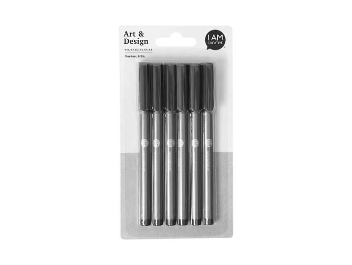 Fineliner Set, 6 Stk.