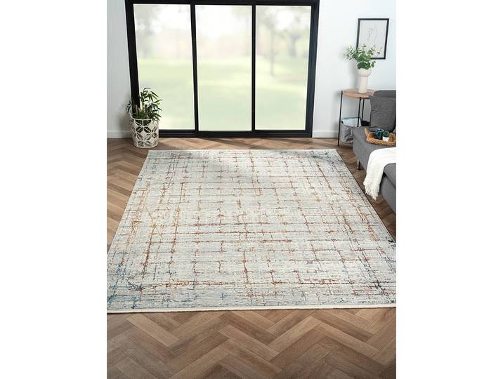Kurzflorteppich Esme III Grau 200 x 290cm Mischgewebe