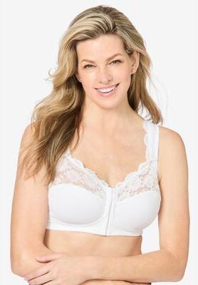 Plus Size Women's Comfort Choice® Gel Strap Wireless Bra by Comfort Choice in White (Size 40 B)