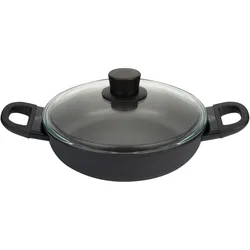 Zwilling Avola Servierpfanne mit Glassdeckel, 28 cm rund, Pfanne + Kochtopf, Schwarz