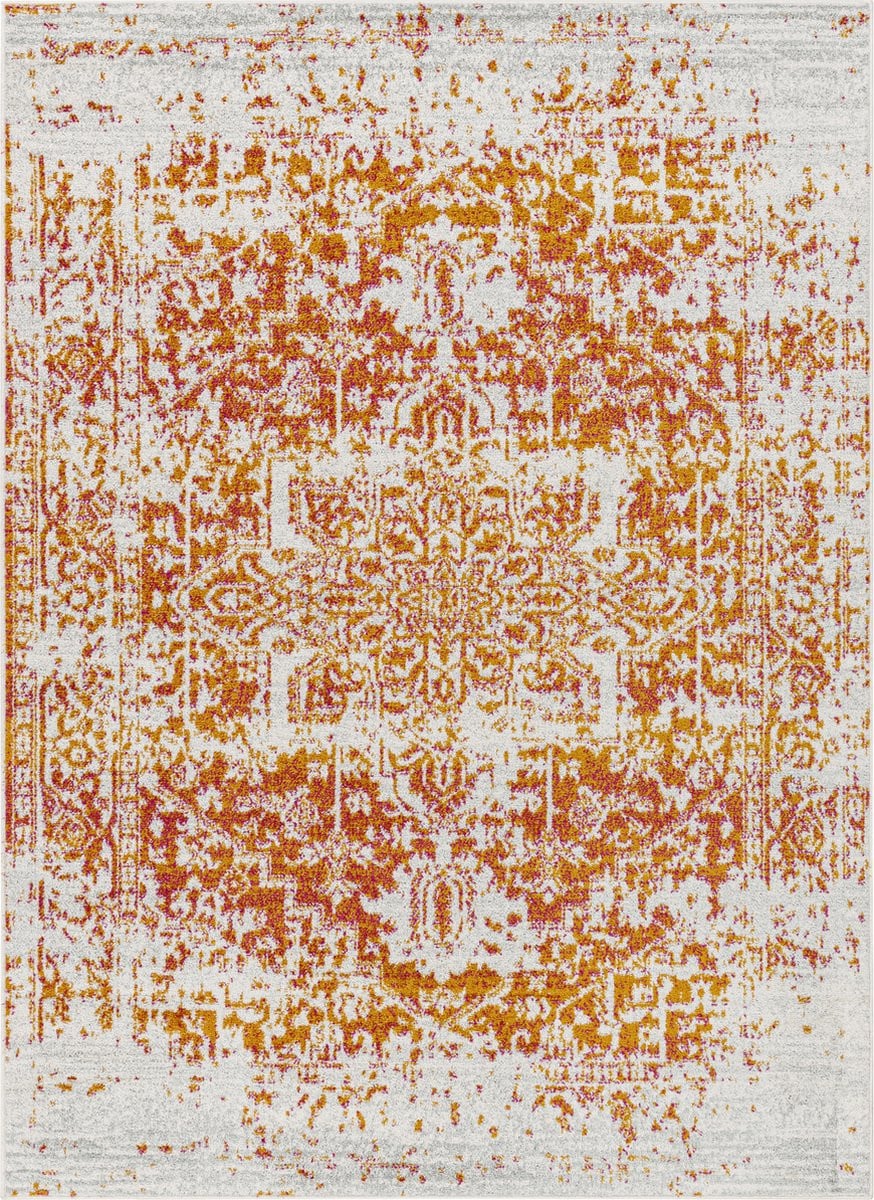 SURYA Juliette vloerkleed vintage oosters oranje