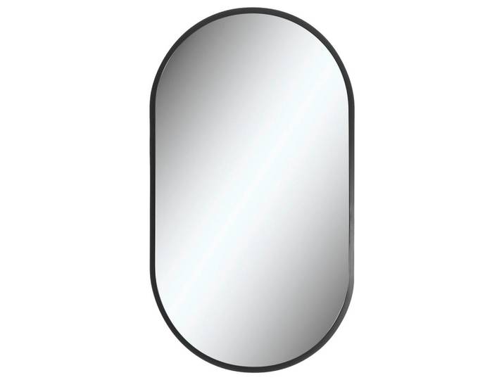 Linea Natura Badezimmerspiegel, Metall, Kunststoff, Glas, oval, 50x90x5 cm, Badezimmer, Badezimmerspiegel, Badspiegel