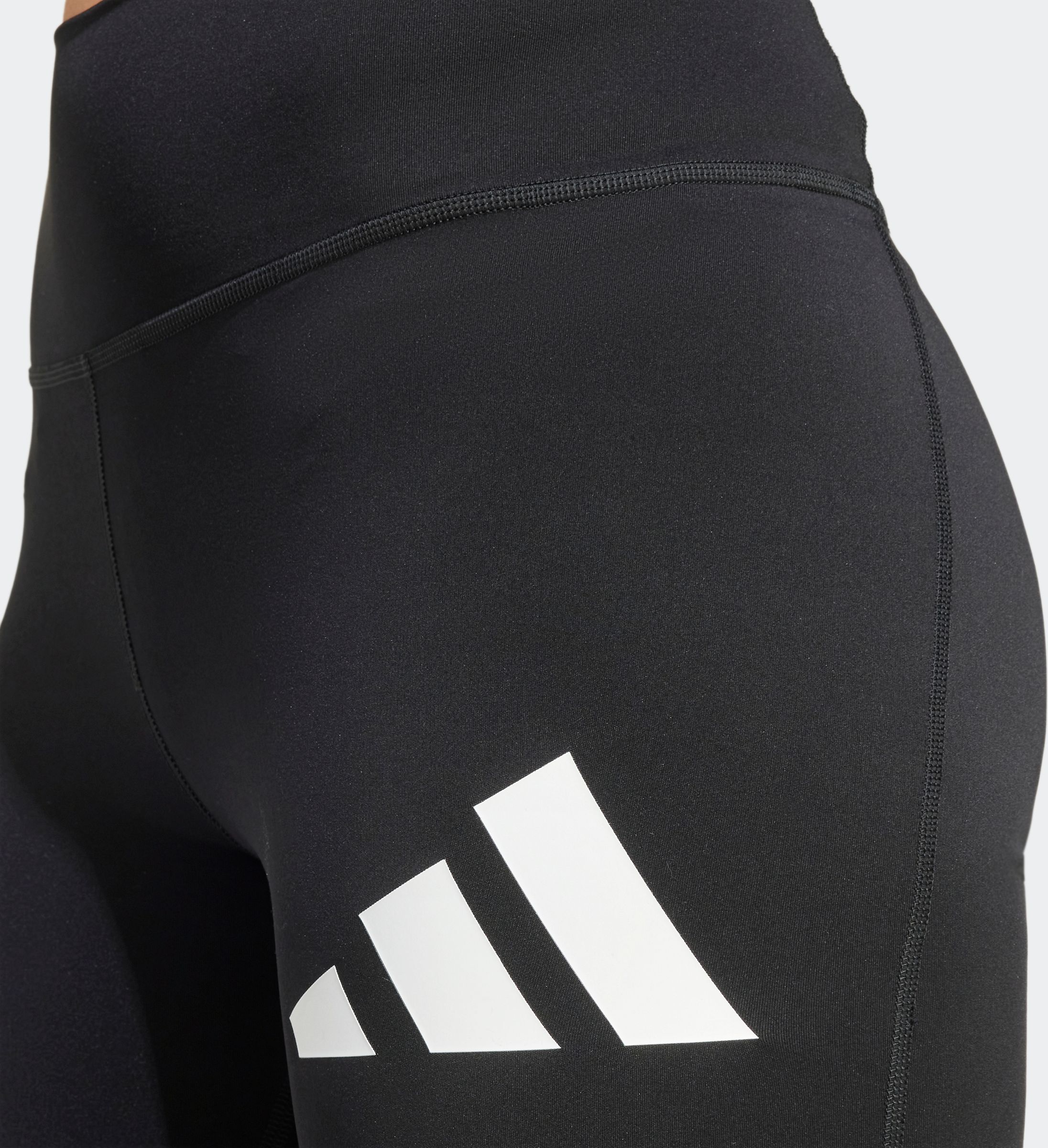 Trainingstights ADIDAS PERFORMANCE "TRAIN ESSENTIALS BIG LOGO FULL-LENGTH LEGGINGS", Damen, Gr. M, N-Gr, schwarz (schwarz, normal, gr.), Obermaterial: 91% Polyester, 9% Elasthan, Hosen Trainingstights