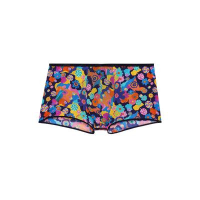 Boxershorts HOM "Boxershort Trunk Willy Plume 1er Pack", Herren, Gr. XL, bunt (blau, gelb, pink), Obermaterial: 78% Polyamid PA. 22% Elasthan EL., Unterhosen