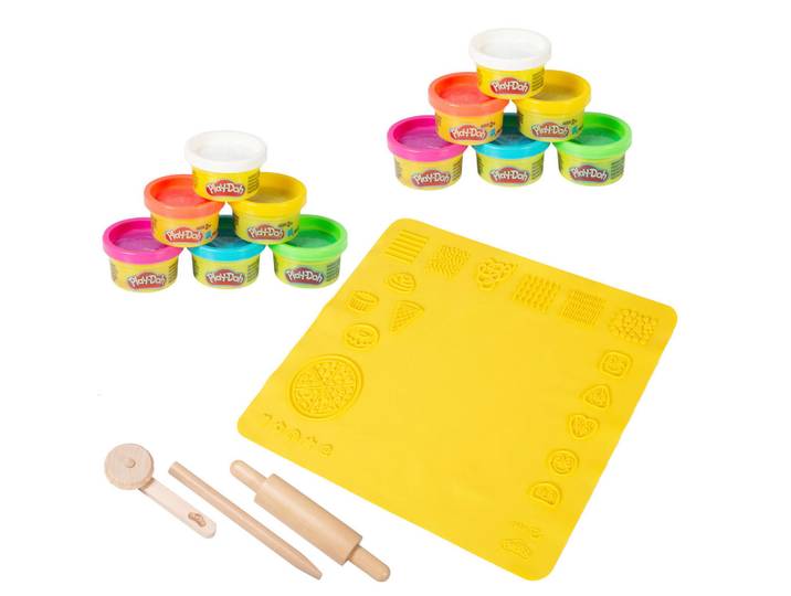 Roba Spielset Knete roba x Play-Doh Groß, Grau, Kunststoff, Holz, 50x55x1 cm, Dekoration, Malbedarf & Bastelbedarf