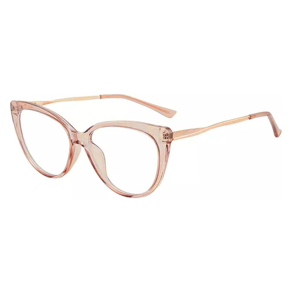 Techsuit - Anti-Blue Light Glasses Reflex Metal (F5018-C6) - Cat Eye - Brown (56340020)