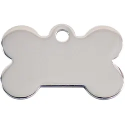 Adressanhänger mit Gravur - Knochen - klein - silber