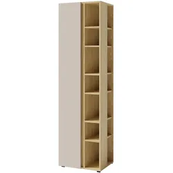 BÜCHERREGAL Lico mit 1 Tür und 10 Einlegeböden, Beige Sand