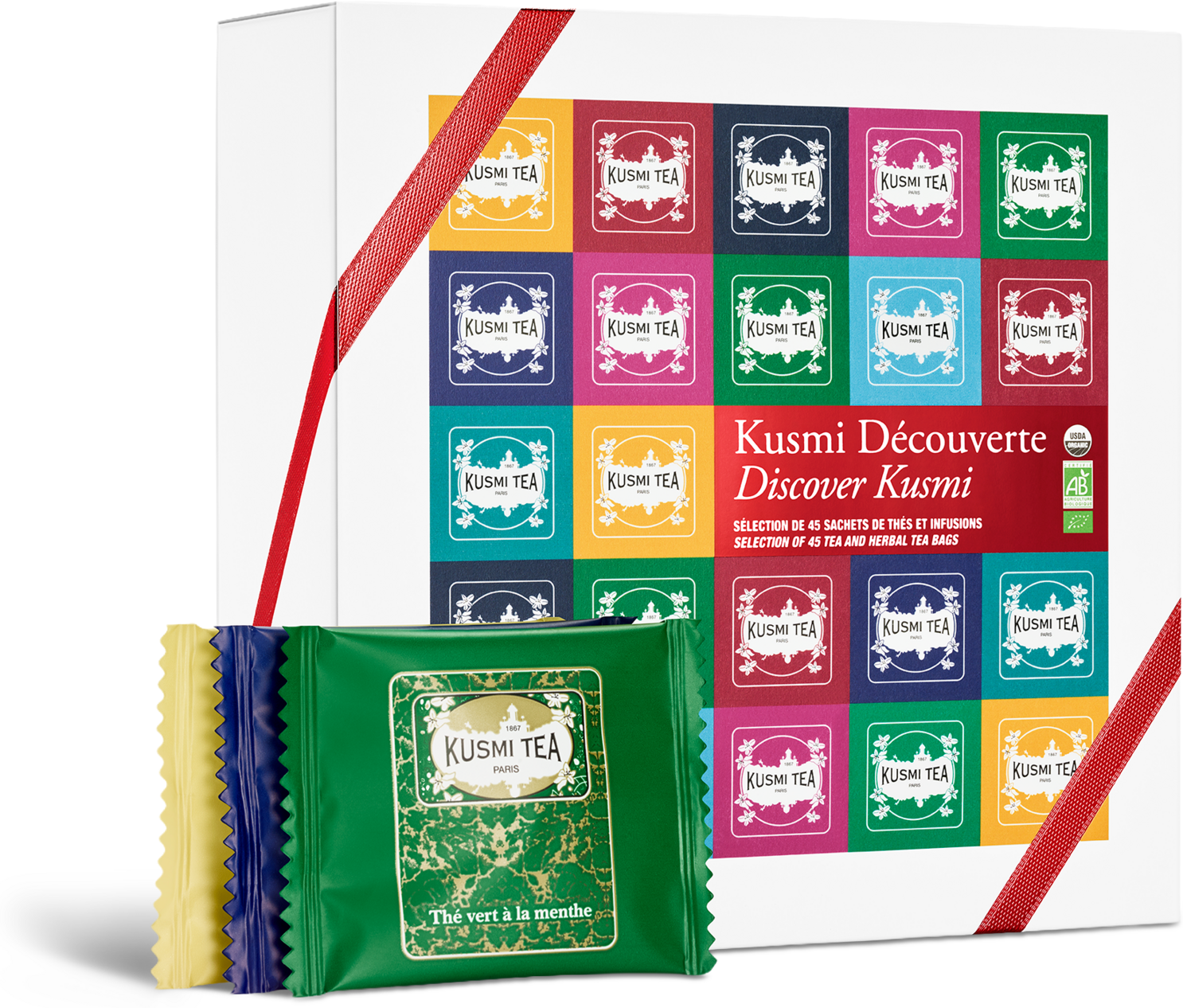 Geschenkset Discover Kusmi bio - Tees, kräuter- und Früchtetees im Beutel - Kusmi Tea
