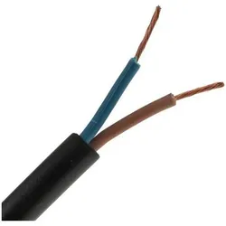 RS PRO H07RNF 2 Core 1mm Rubber Cable 50m (50 m), Stromkabel, Schwarz
