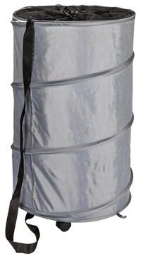 Household Essentials Rolling Pop Up Hamper with Shoulder Strap and Removable Wheels
