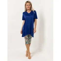 LITTLE ROSE Pyjama-Set Mikrofaser Longshirt, 1/2-Arm Leggings, Dehnbund