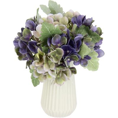 Kunstblume I.GE.A. "Künstlicher Blumenstrauß Bouquet Hochzeitsdeko Tischdeko", lila (violett), B:20cm H:30cm L:20cm, Polyester, Kunstpflanzen, Künstlicher Blumenstrauß Bouquet Hochzeitsdeko Tischdeko