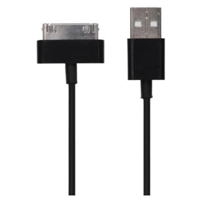 Velleman APPLE KABEL - 30-POLIG (STECKER) AUF USB 2.0 A (STECKER) - SCHWARZ - 1 m (1 m, USB 2.0) (PCMP66BN)