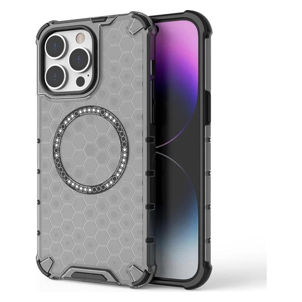 Techsuit - HoneyComb Shield MagSafe - iPhone 14 Pro - Black (Apple iPhone 14 Pro) (57967701)