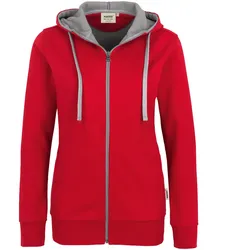 Damen-Kapuzen-Jacke Bonded 255 - L - Rot